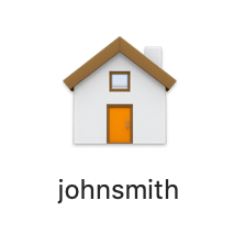 House icon, representing your Home folder