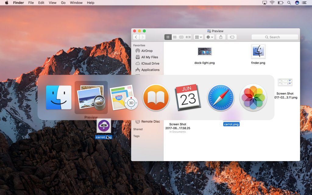 The Application Switcher in macOS.
